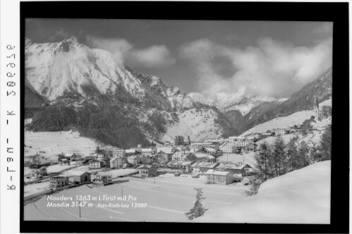 Nauders 1363 m in Tirol mit Piz Mundin 3147 m : [Nauders mit Piz Alpetta]