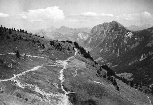 Alpgebiet mit Alphütte Obergüntenstall