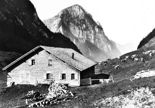 Alphütte Weißenbach mit Kanisfluh
