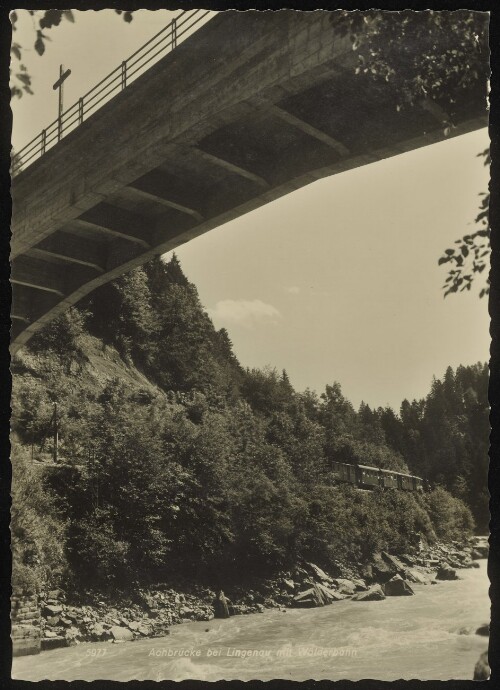 Achbrücke bei Lingenau mit Wälderbahn