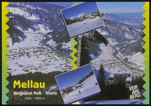 Mellau Skigebiet Roß - Stelle, 1400 - 1800 Meter, Vorarlberg Austria : [Wintersport - Freizeit - Erlebnis im schönen Bregenzerwald, Vorarlberg ...]