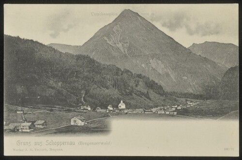 Gruss aus Schoppernau (Bregenzerwald) : Üntschenspitze 2200 m : [Correspondenz-Karte ...]