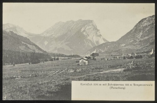 Kanisfluh 2041 m mit Schoppernau 833 m Bregenzerwald (Vorarlberg) : [Correspondenz-Karte ...]