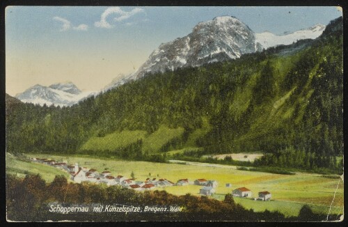 Schoppernau mit Künzelspitze, Bregenz. Wald