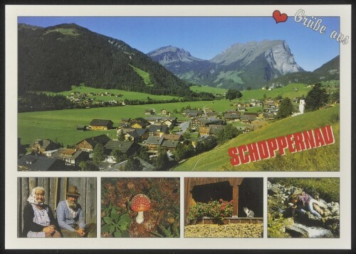 Herzliche Grüße aus Schoppernau : [Schoppernau im Bregenzerwald mit Klipperen und Kanisfluh, 2047 m Vorarlberg, Österreich ...]