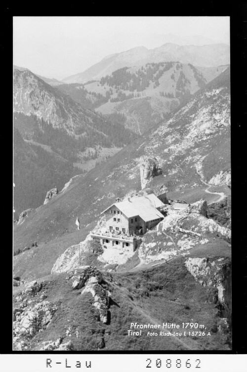 Pfrontner Hütte 1790 m, Tirol