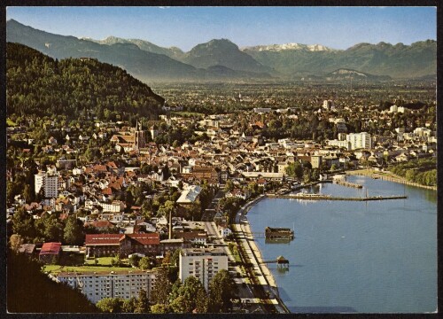 [Bregenz] : [Bregenz am Bodensee gegen die Drei Schwestern Vorarlberg, Österreich ...]