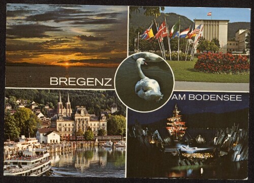 Bregenz am Bodensee : [Bregenz am Bodensee, Sonnenuntergang, Hafeneinfahrt, Seeanlagen, Theater, Festspiele, Vorarlberg, Österreich ...]