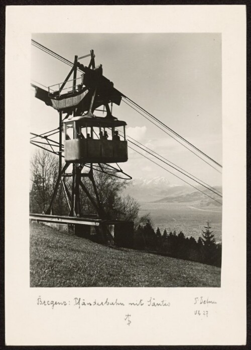 Bregenz: Pfänderbahn mit Säntis : AD