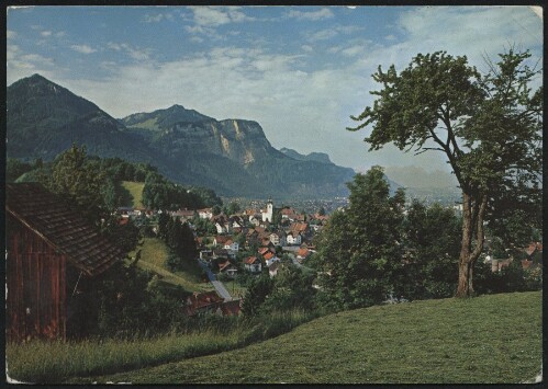 [Dornbirn] : [Gartenstadt Dornbirn mit Staufenspitze, 1465 m und Breiter Berg, 1129 m ...]