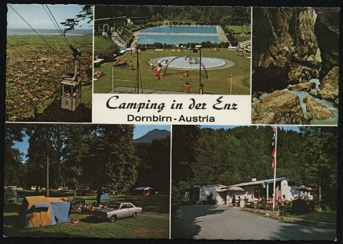 Camping in der Enz : Dornbirn - Austria : [Karrenseilbahn, Waldbad Enz, Rappenlochschlucht, Camping in der Enz ...]