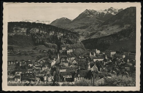 Feldkirch Vorarlberg. Blick vom Ardetzenberg