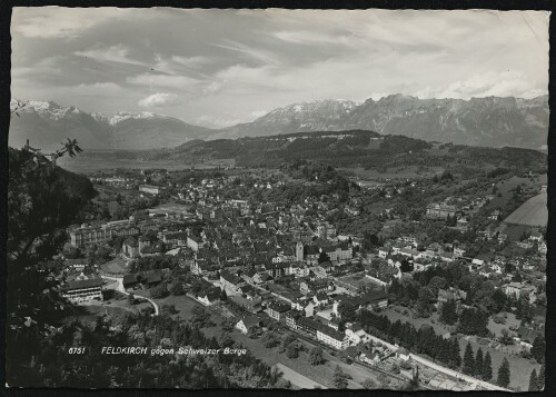 Feldkirch gegen Schweizer Berge