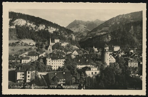 Feldkirch mit Gurtisspitze 1778 m. Vorarlberg