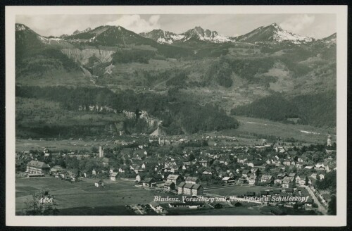 Bludenz Vorarlberg mit Mondspitze u. Schillerkopf