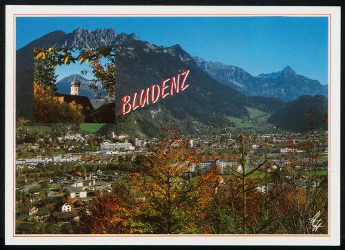 Bludenz : [Alpenstadt Bludenz gegen Els-Spitzen und Roggelskopf, 2284 m Vorarlberg, Österreich ...]