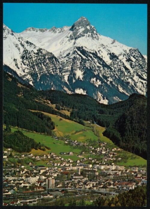 [Bludenz] : [Alpenstadt Bludenz gegen Roggelskopf, 2284 m Vorarlberg, Österreich ...]