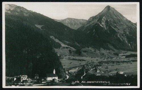Au, Bregenzerwald mit Üntschenspitze