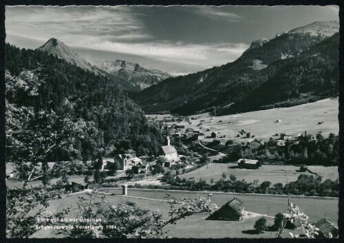 Blick auf Au mit Ünschen Bregenzerwald Vorarlberg