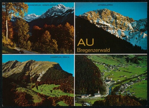 Au Bregenzerwald : Mohnenfluh - Künzelspitze : Zitterklapfen : Kanisfluh, 2044 m : [Au im Bregenzerwald Vorarlberg, Österreich ...]