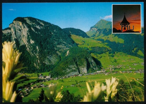 Au : [Au (791 m) im Bregenzerwald mit Mittagsfluh (1637 m) und Diedamskopf (2090 m) Vorarlberg / Austria ...]