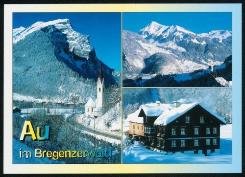 Au im Bregenzerwald : [Au im Bregenzerwald, Kirche gegen Kanisfluh, Ort gegen Schigebiet Diedamskopf, 2092 m, Vorarlberg, Österreich ...]
