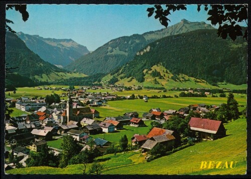 Bezau : [Bezau im Bregenzerwald mit Hangspitze ...]