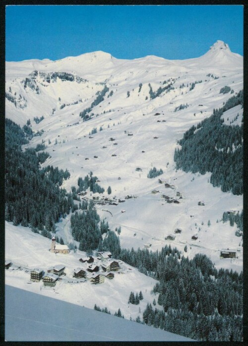 [Damüls] : [Damüls, 1431 m, Bregenzerwald gegen Uga und Mittagsspitze, 2095 m Vorarlberg, Österreich ...]