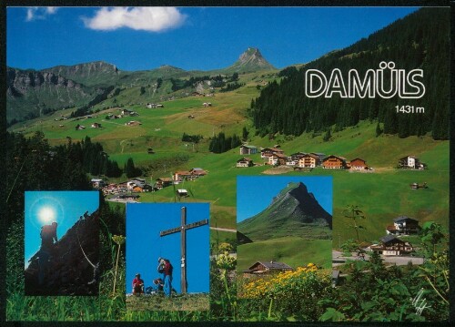 Damüls 1431 m : [Damüls, 1431 m, Bregenzerwald Uga mit Hoher Blanken, 2068 m und Mittagspitze, 2095 m Vorarlberg, Österreich ...]
