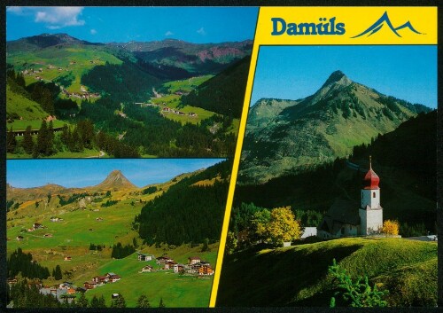Damüls : [Im schönen Bregenzerwald Damüls (1428 m) gegen Mittagspitze (2095 m) Kirche mit Zaverhorn (2107 m) Vorarlberg/Austria ...]