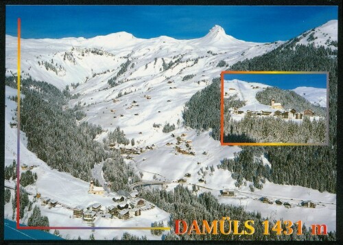 Damüls 1431 m : [Damüls, 1431 m, im Bregenzerwald gegen Mittagspitze, 2095 m Vorarlberg, Österreich ...]
