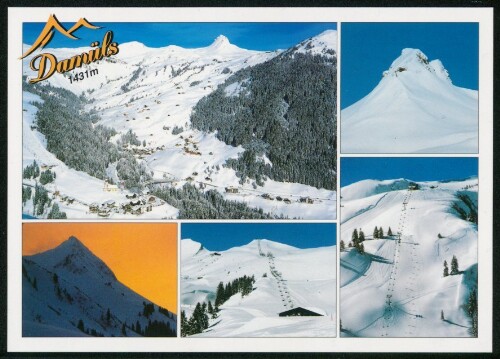 Damüls 1431 m : [Damüls, 1431 m, im Bregenzerwald mit Skigebiet, Mittagspitze und Damülser Horn Vorarlberg, Österreich ...]