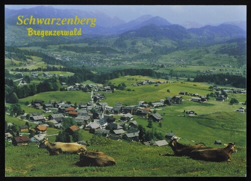 Schwarzenberg Bregenzerwald : [Schwarzenberg, 696 m im Bregenzerwald mit Blick gegen den Vorder-Bregenzerwald Infos im Tourismusbüro Tel. 0043(0)5512/3570 ...]