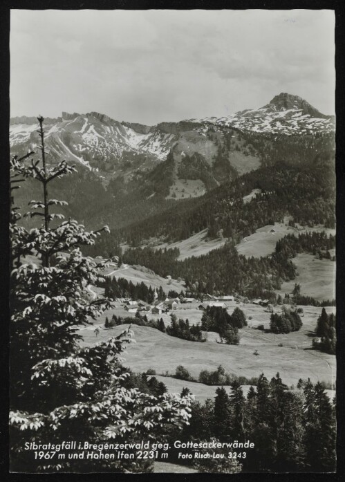 Sibratsgfäll i. Bregenzerwald geg. Gottesackerwände 1967 m und Hohen Ifen 2231 m