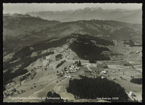 Flugaufnahme Sulzberg mit Schweizer Berge
