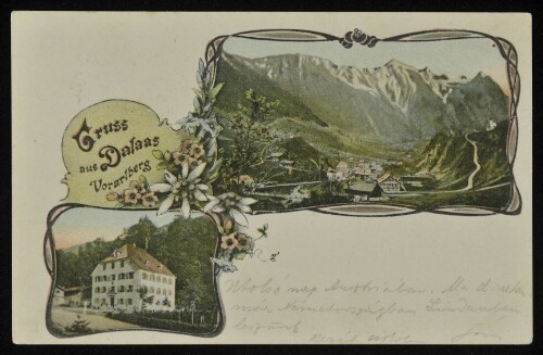 Gruss aus Dalaas Vorarlberg : [Postkarte An ... in ...]