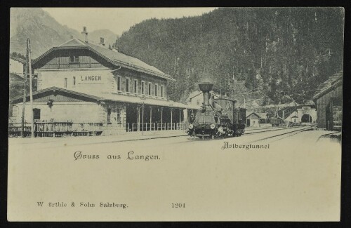 [Klösterle] Gruss aus Langen : Arlbergtunnel : [Correspondenz-Karte ...]