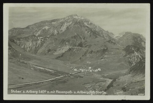 [Klösterle] Stuben a. Arlberg 1409 m mit Flexenpaß- u. Arlbergpaß-Straße