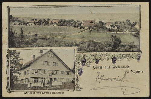 Gruss aus Weienried bei Möggers : Gasthaus von Konrad Berkmann : [Postkarte ...]