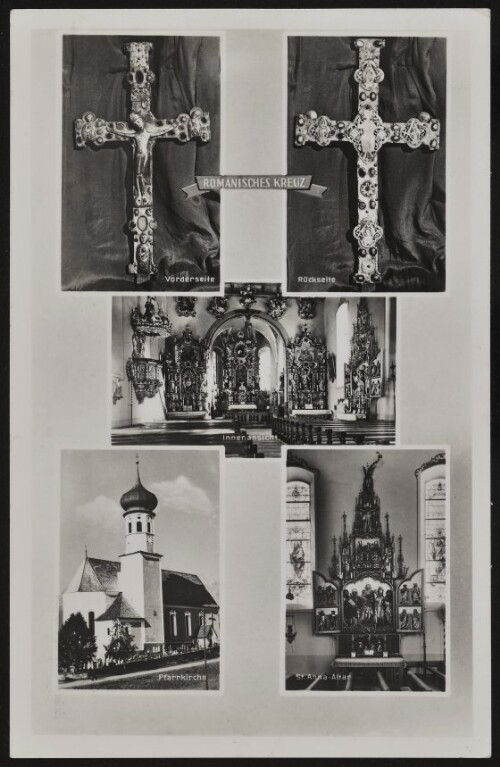 [Bartholomäberg] Romanisches Kreuz : Pfarrkirche ... : [Pfarrkirche Bartholomäberg (Montafon) 1085 m ...]