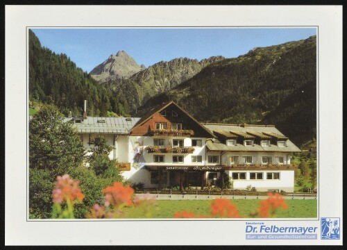 [Gaschurn] Sanatorium Dr. Felbermayer : Kur- und Gesundheitszentrum : [Sanatorium Dr. Felbermayer Kur- und Gesundheitszentrum A-6793 Gaschurn-Montafon ...]