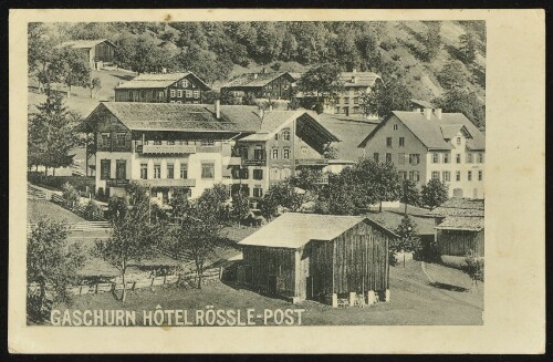 Gaschurn Hôtel Rössle-Post : [Carte postale ...]