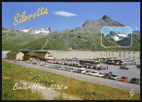 [Gaschurn] Silvretta : Bieler Höhe 2032 m : Piz Buin 3312 m : [Restaurant Silvrettasee auf der Bieler Höhe, 3032 m, gegen Gletschnerspitzen und Hohes Rad, 2934 m, Vorarlberg, Österreich ...]