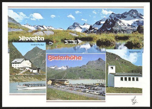 [Gaschurn Partenen] Silvretta : Bielerhöhe ... : [Silvretta, Bergsee mit Tiroler Kopf, Dreiländerspitze, Gr. u. Kl. Piz Buin, Silvrettahorn, Schattenspitze, Klostertaler Egghörner und Bieler Höhe, 2071 m, Vorarlberg, Österreich ...]