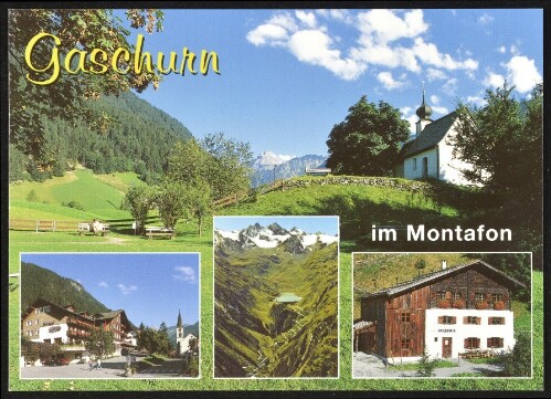 Gaschurn : im Montafon : [Kapelle Maria Schnee in Gaschurn mit Vallüla, 2813 m Vorarlberg, Österreich ...]