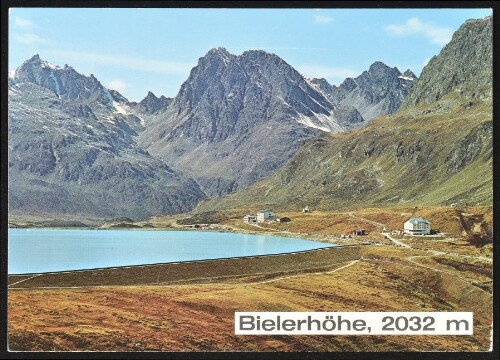 [Gaschurn] Bielerhöhe, 2032 m : [Bielerhöhe, 2032 m mit Silvrettasee und Hochmaderer 2823 m ...]