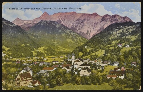 Schruns im Montafon mit Zimbaspitze (2645 m), Vorarlberg