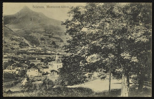 Schruns, Montavon 686 m. : [Mittagspitze 2196 m. ...]