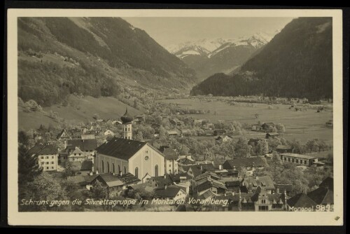 Schruns gegen die Silvrettagruppe im Montafon Vorarlberg