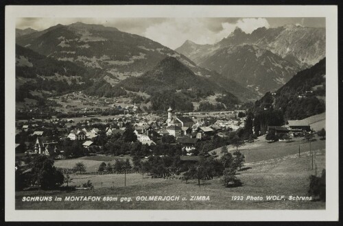 Schruns im Montafon 690 m geg. Golmerjoch u. Zimba